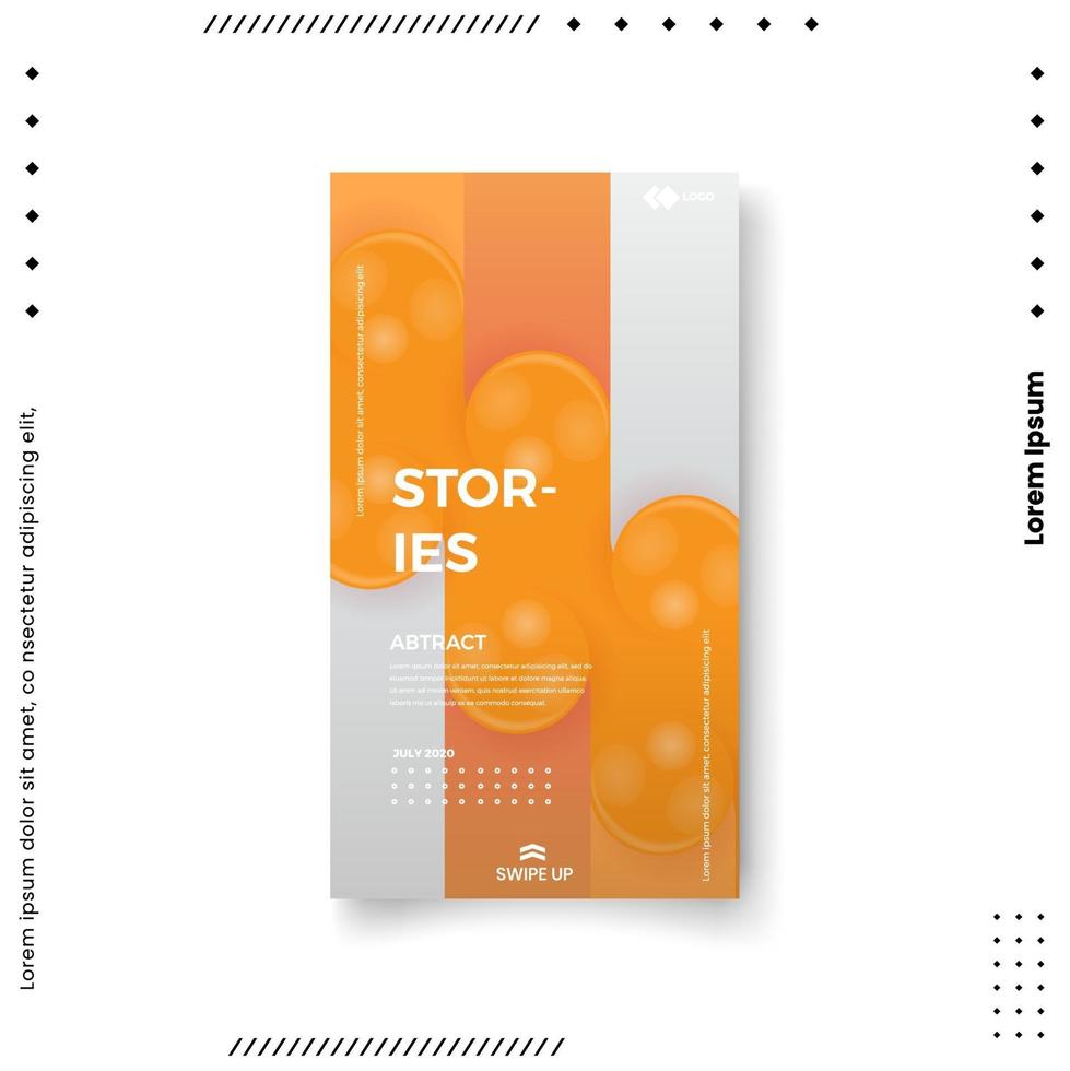 Trendy editable template for social networks stories. vector