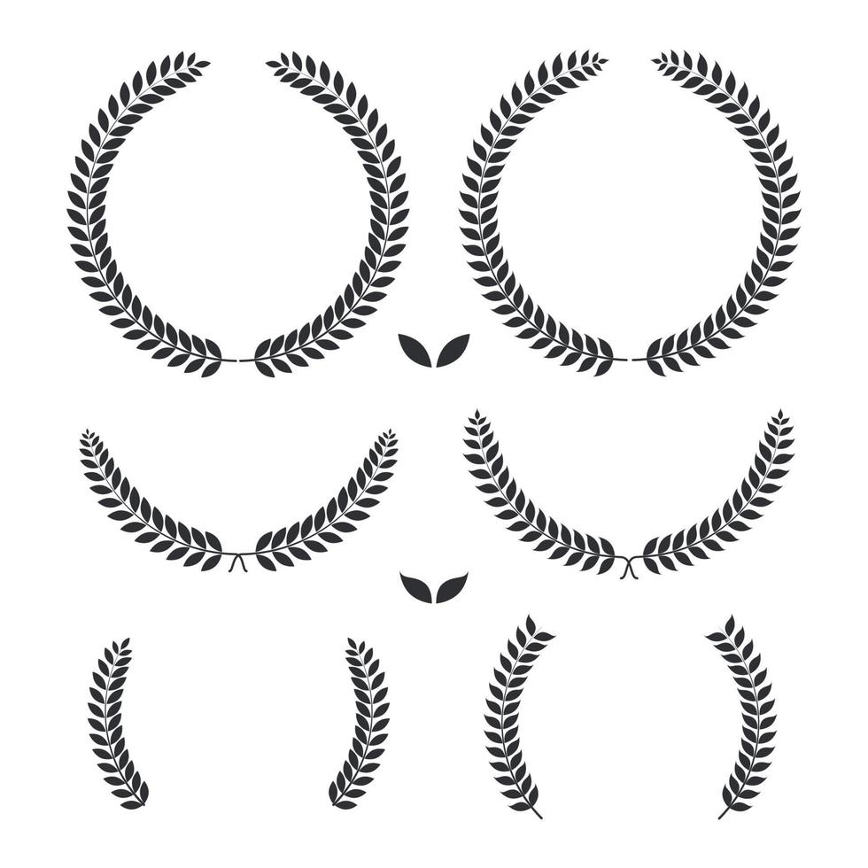 Laurel wreaths. retro vintage premium quality. Vector illustration