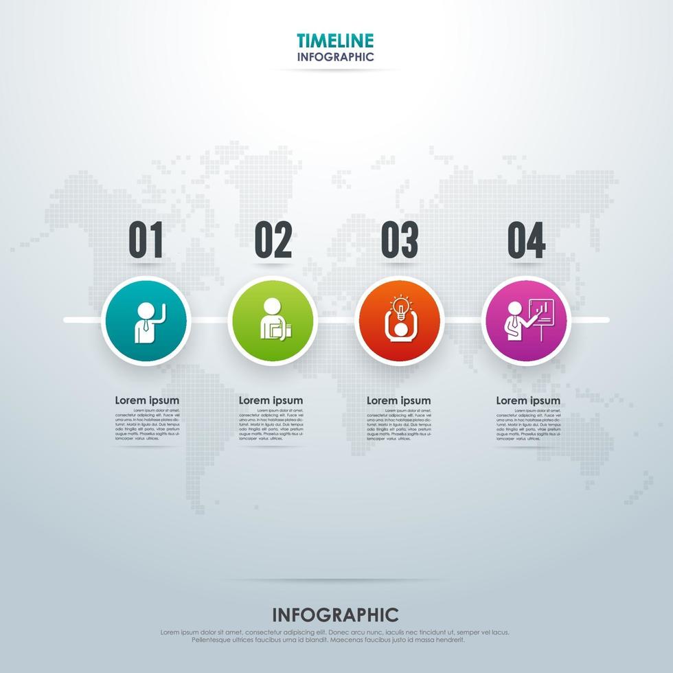 infografía de negocios de línea de tiempo. ilustración vectorial vector