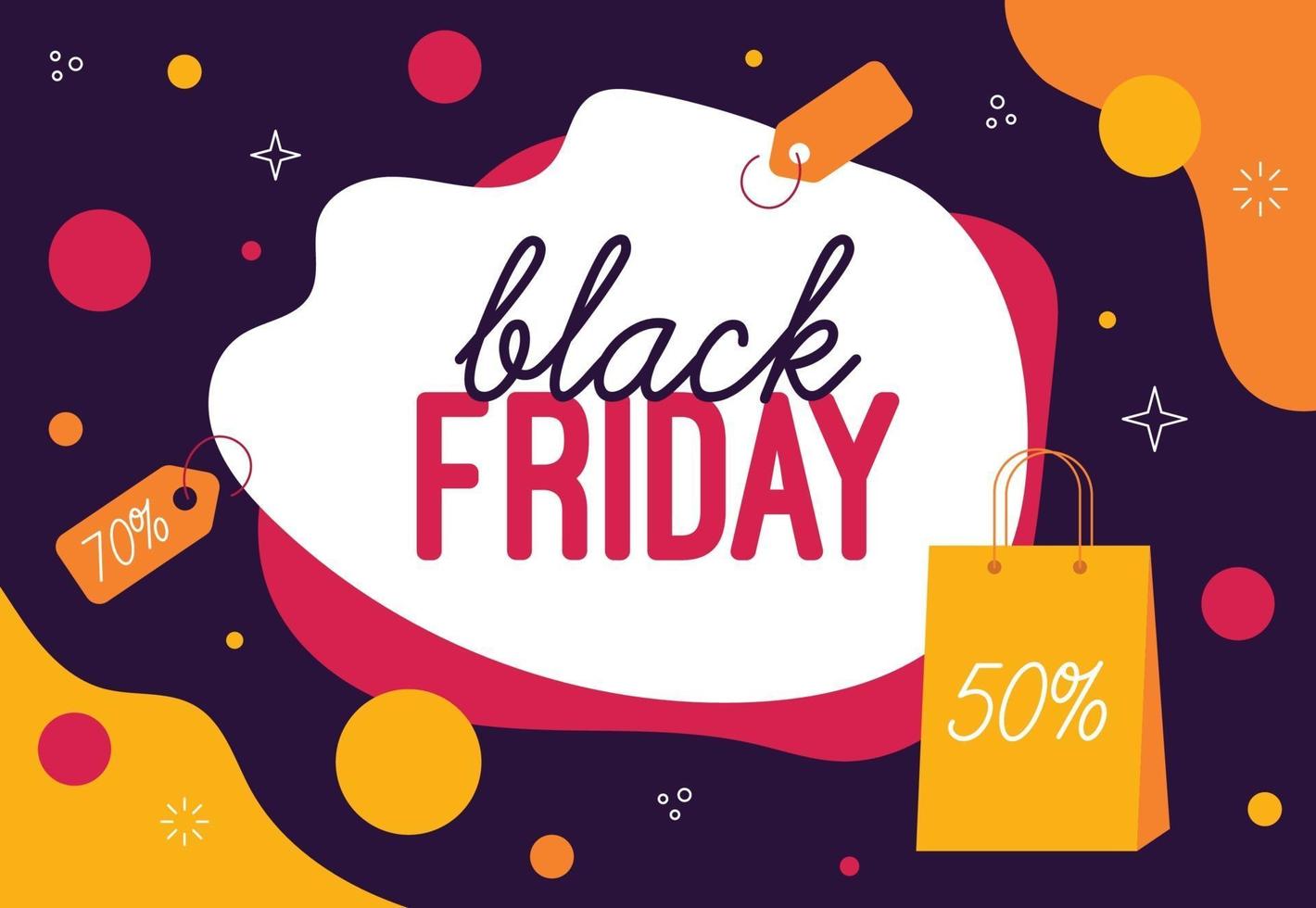 Black Friday sales ane discounts abstract banner vector