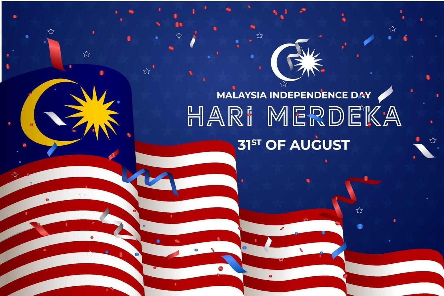 malaysia independence  day, merdeka day vector