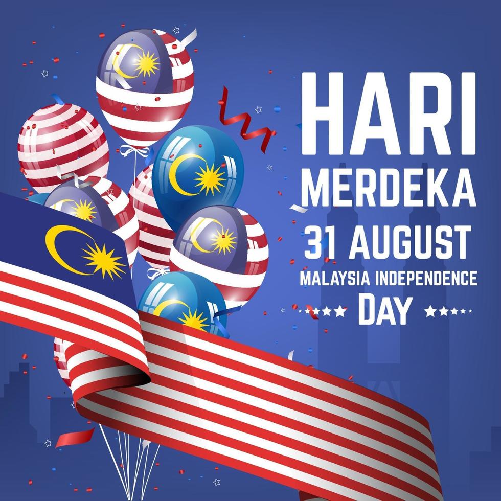 malaysia independence day, merdeka day 31 august vector