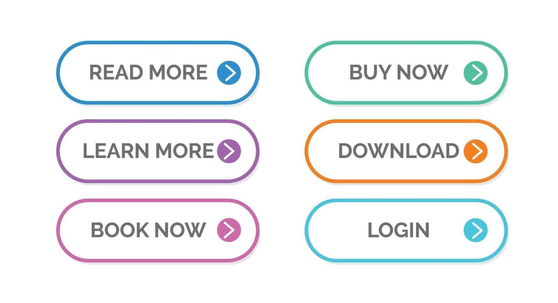 web button icon set collection vector