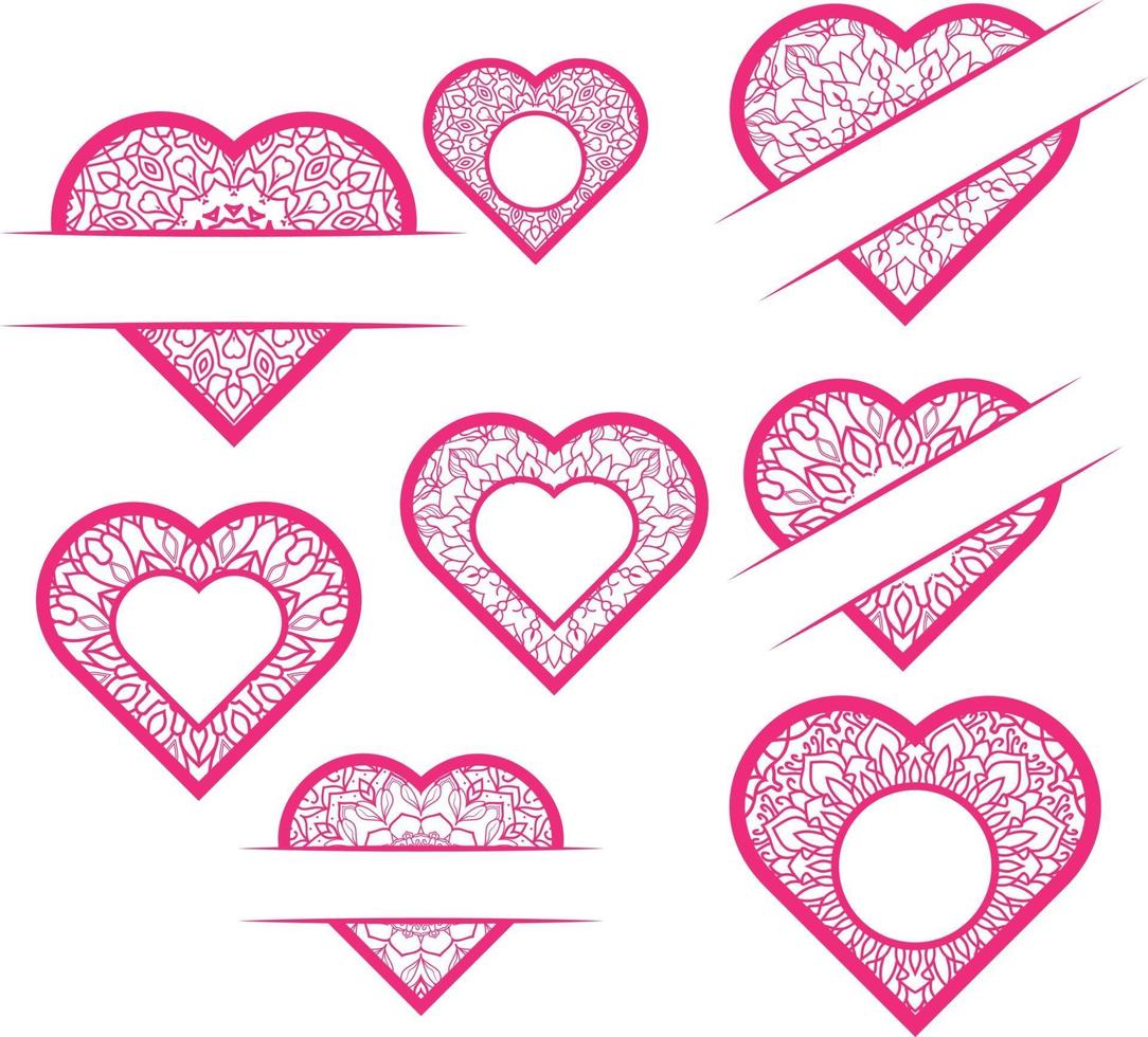 Vector Heart Elements Collection Free Vector