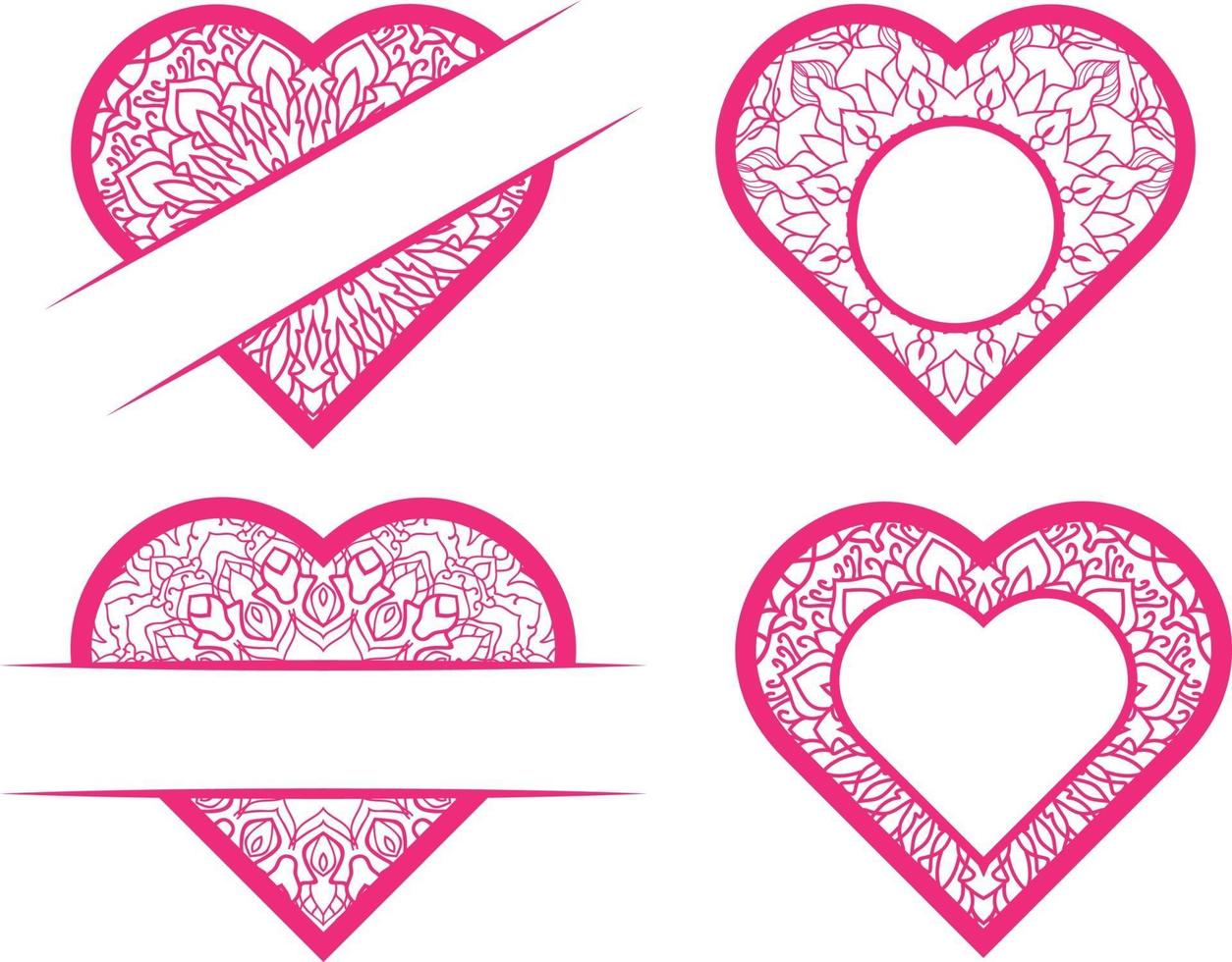 Collection Of Vector Hand Drawn Hearts