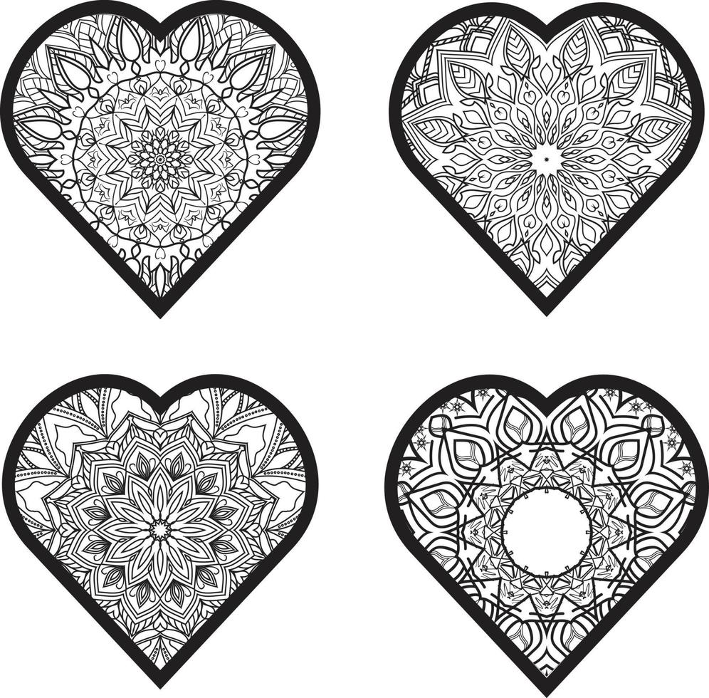 Cute Heart Frame Doodles Free Vector