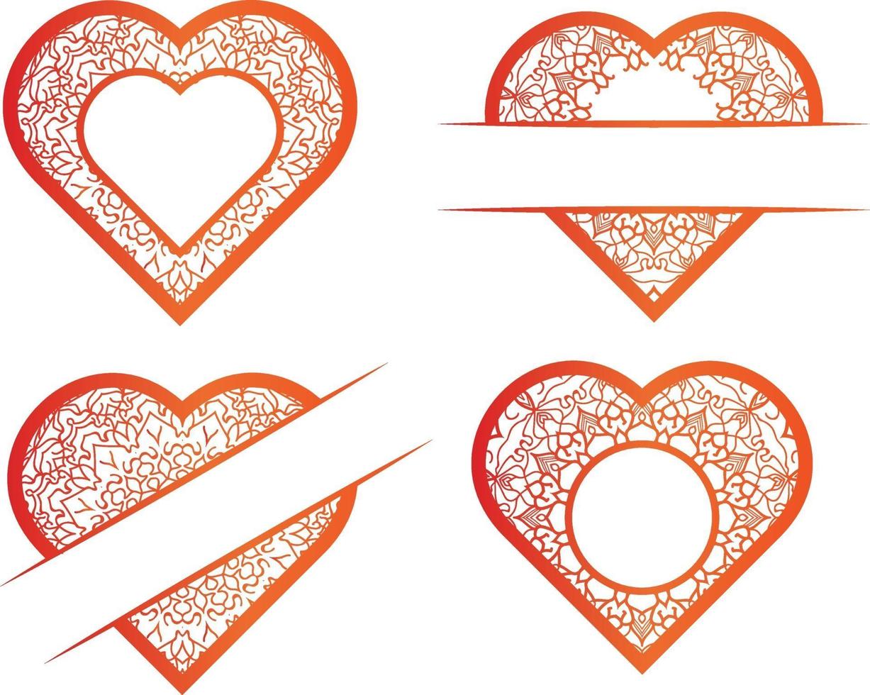 Collection Of Vector Hand Drawn Hearts set
