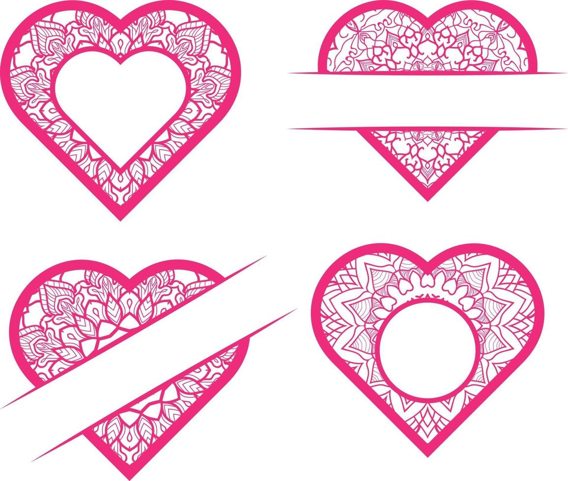 vector conjunto de corazones de doodle vector gratis