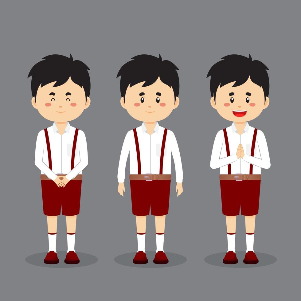 Student Character with Expression vector