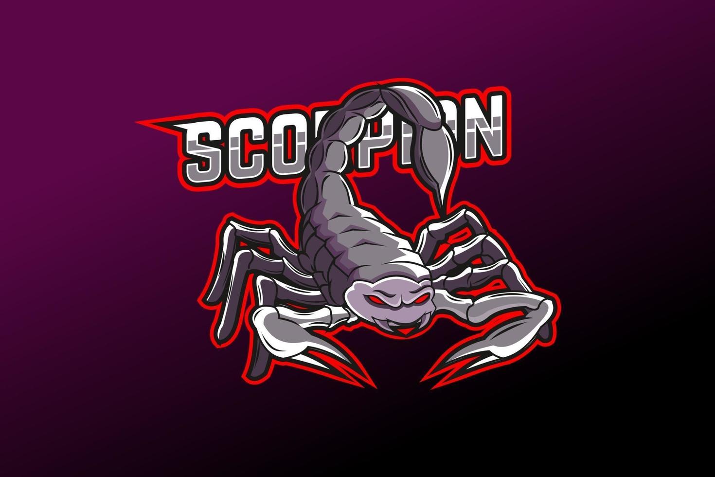 scorpion e-sports team mascot logo vector