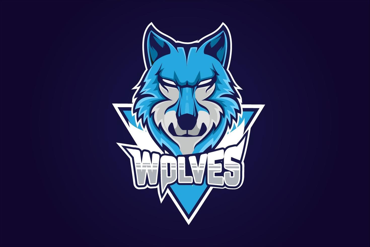 wolves e-sports team mascot logo vector