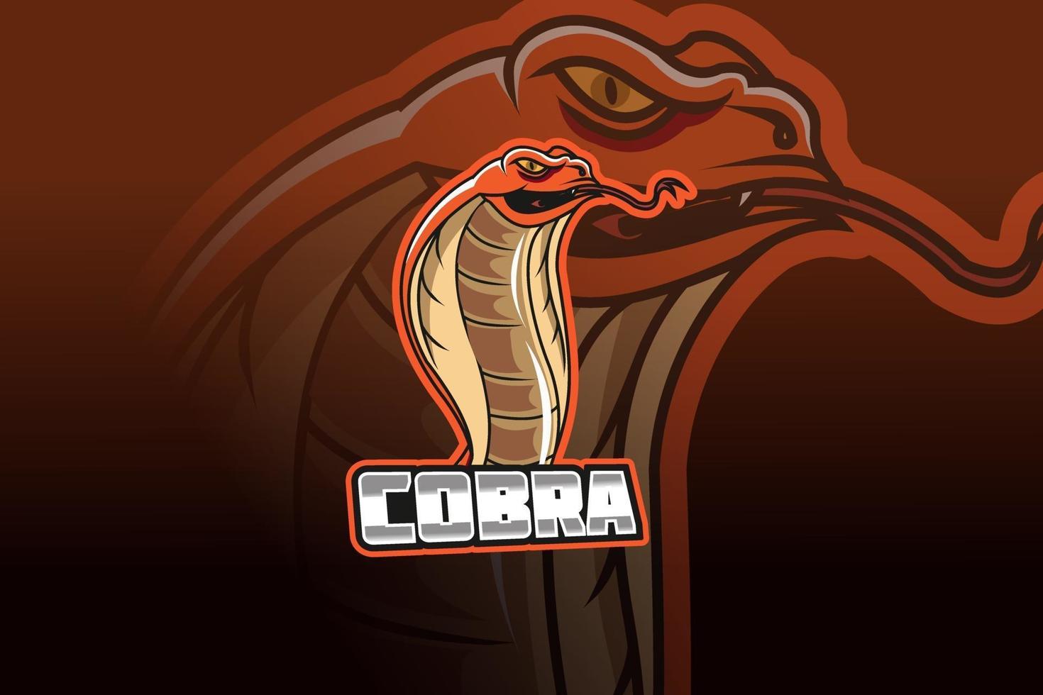 cobra E-sports team logo template vector