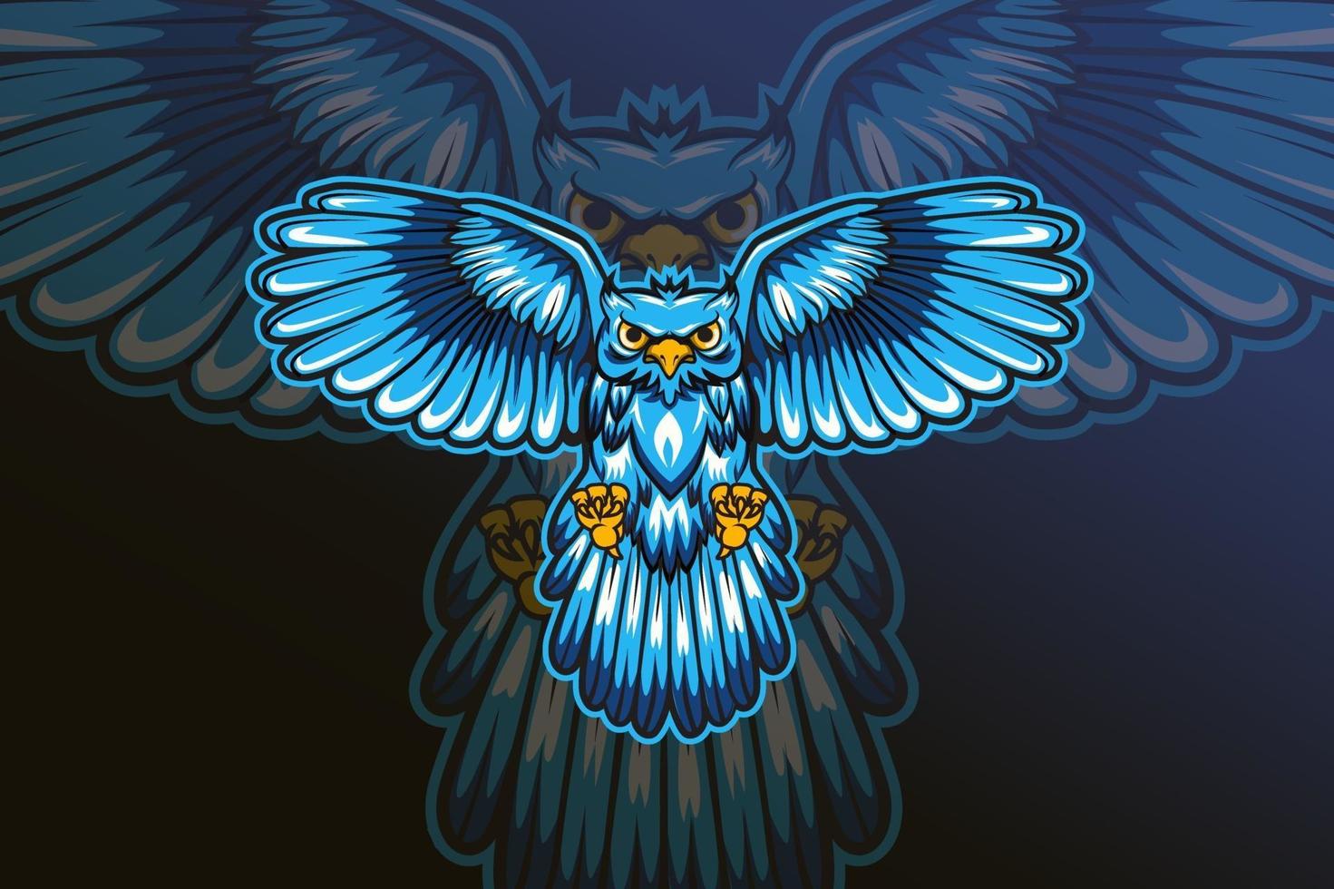 owl squad e sport logo vector