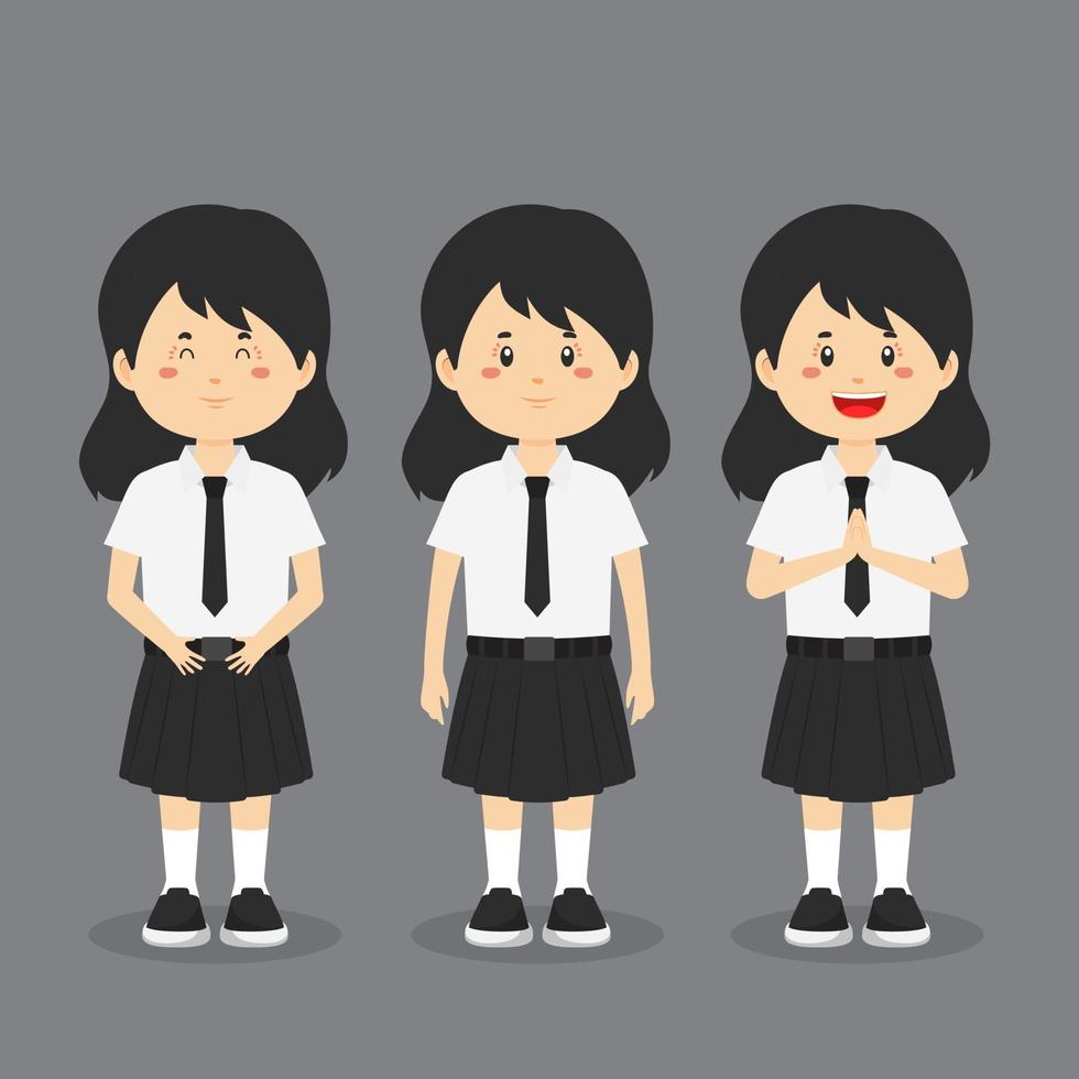 Student Character with Expression vector