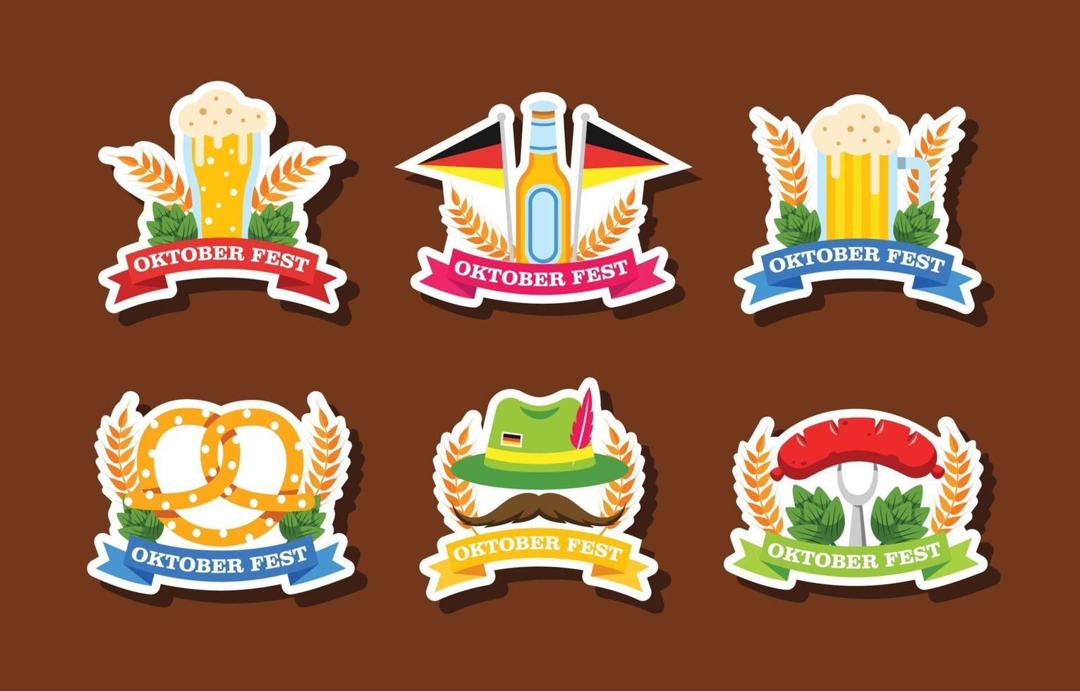 Oktoberfest Traditional Festival Sticker vector