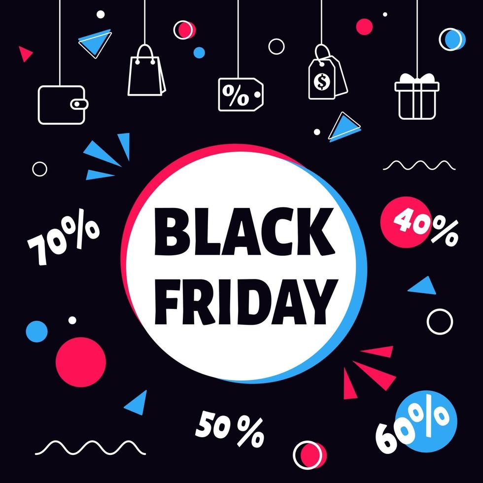 Black friday banner. Big sale. vector