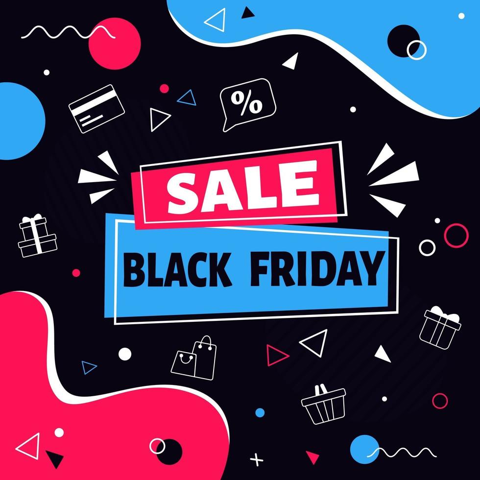 Black friday banner. Big sale. vector