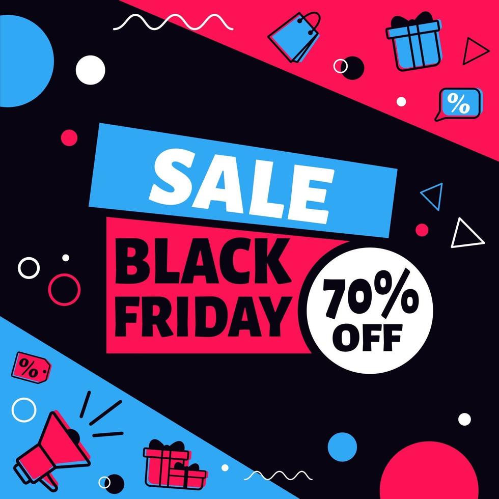 Black friday banner. Big sale. vector