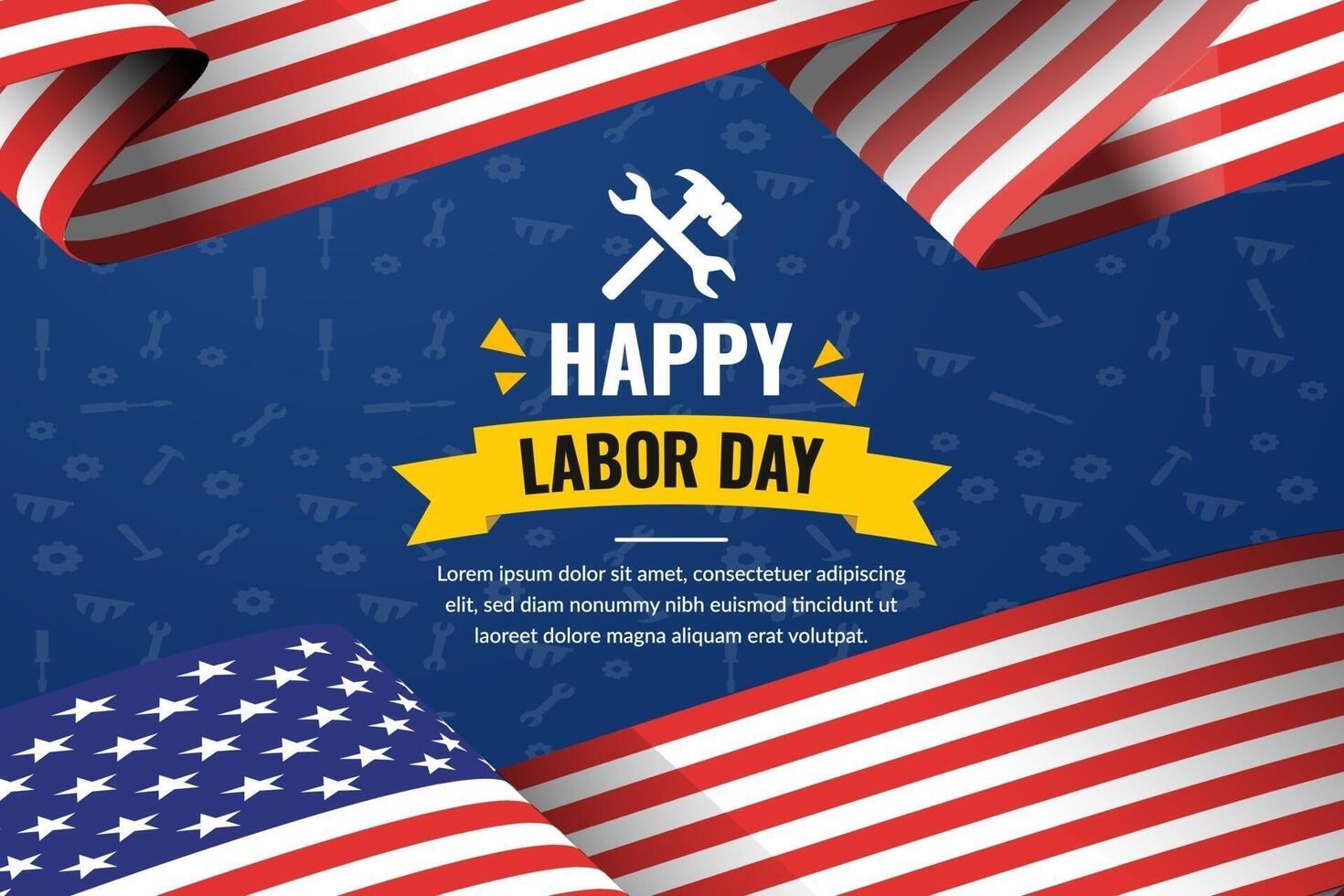 usa labor day celebration  design template vector