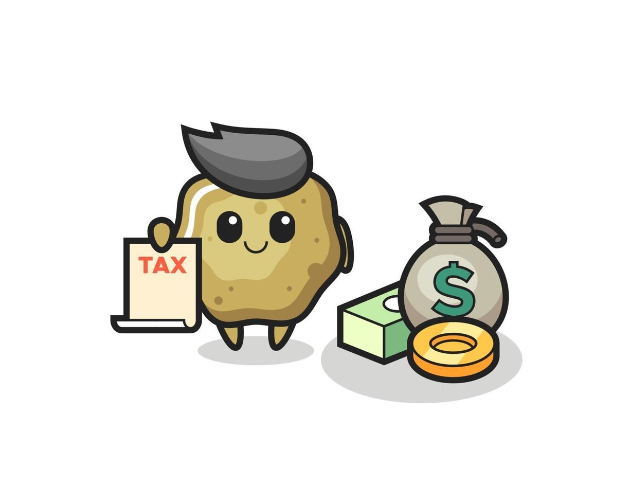 Character cartoon of loose stools as a accountant vector