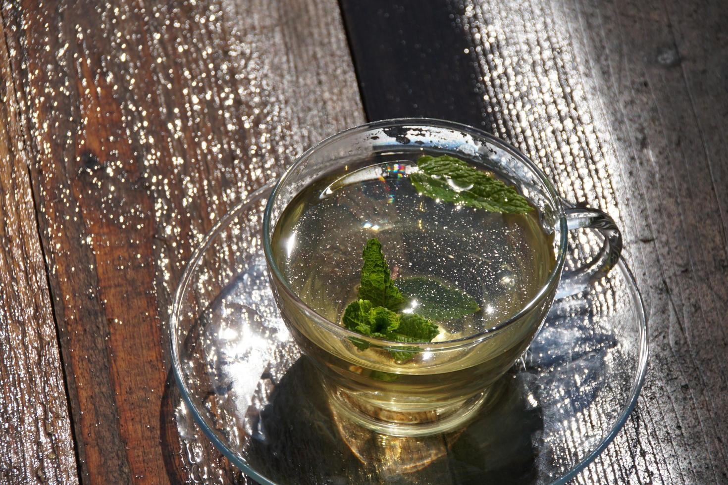 Green mint tea photo