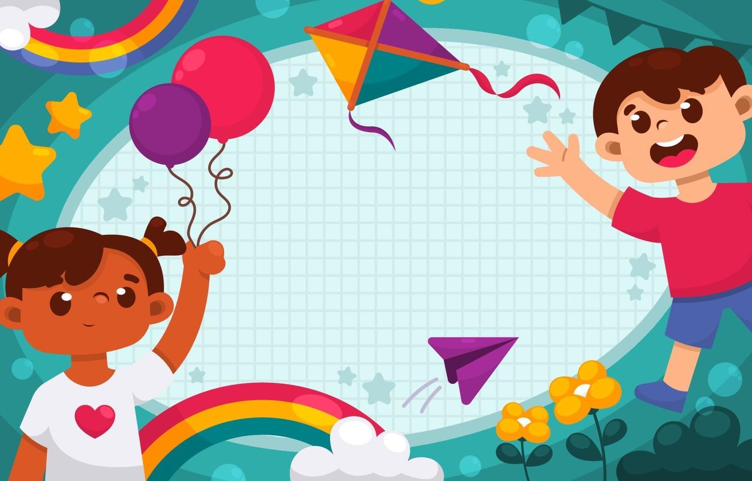 Colorful Children Day Background vector