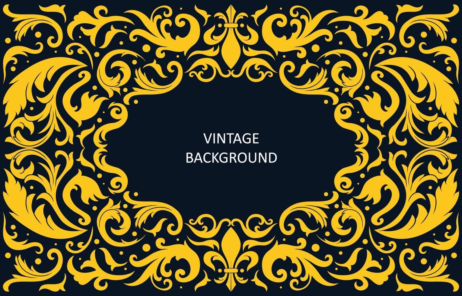 Vintage Background with Swirl Ornament vector