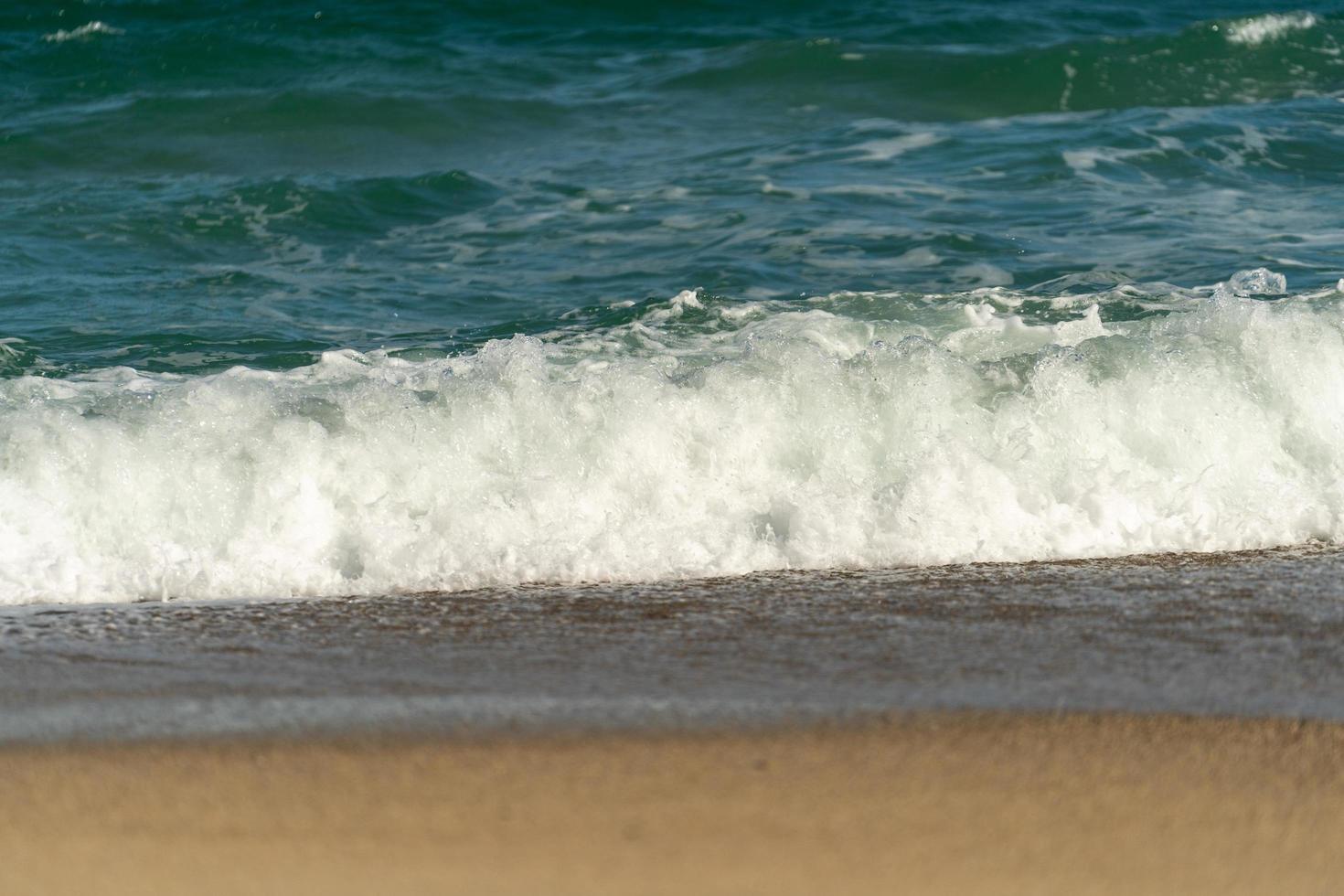 Beautiful wave on the background of the seascape. photo