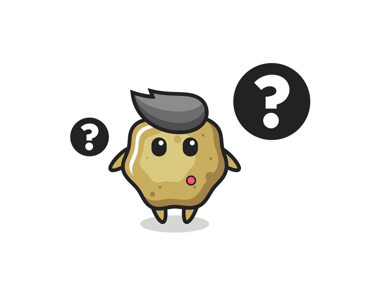 Cartoon Illustration of loose stools with the question mark vector
