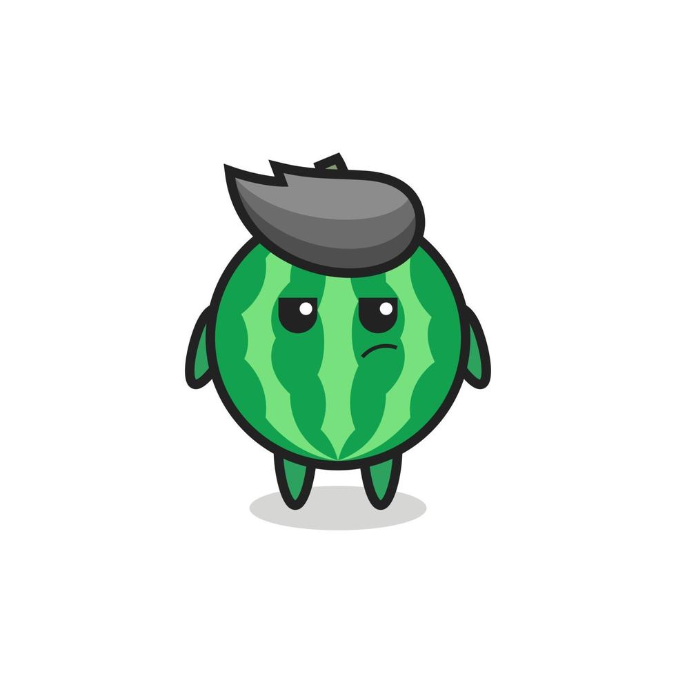 cute watermelon character with suspicious expression 3320928 Vector Art ...