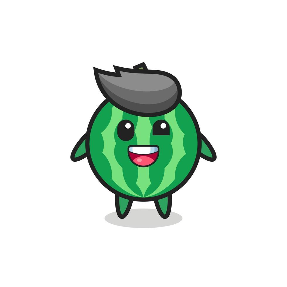 illustration of an watermelon character with awkward poses vector