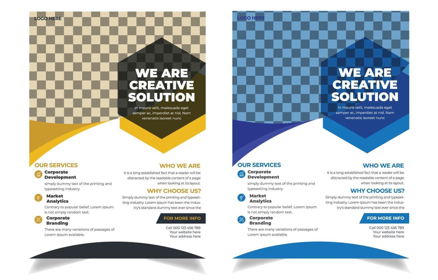 Corporate flyer, poster, brochure template. vector