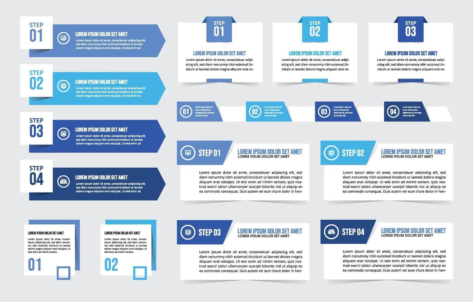 Infographic Elements Template MockUp vector