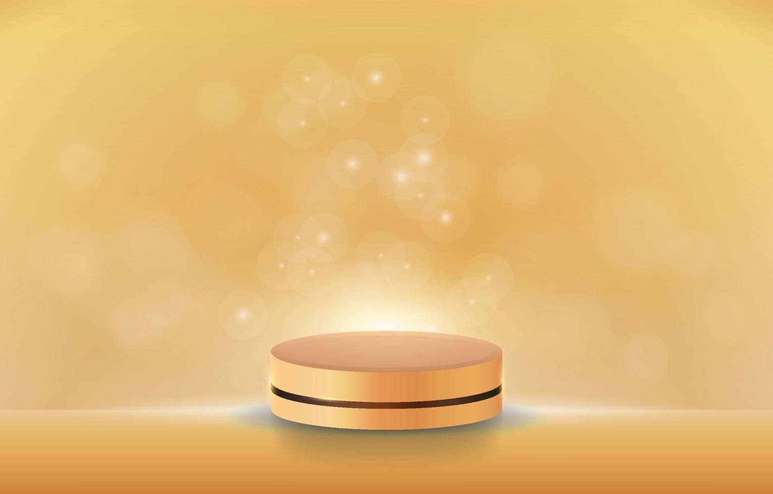 3D Rendering Style Stand for Product Preview vector