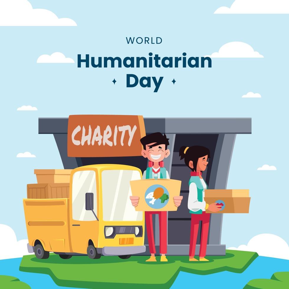 World Humanitarian Day vector