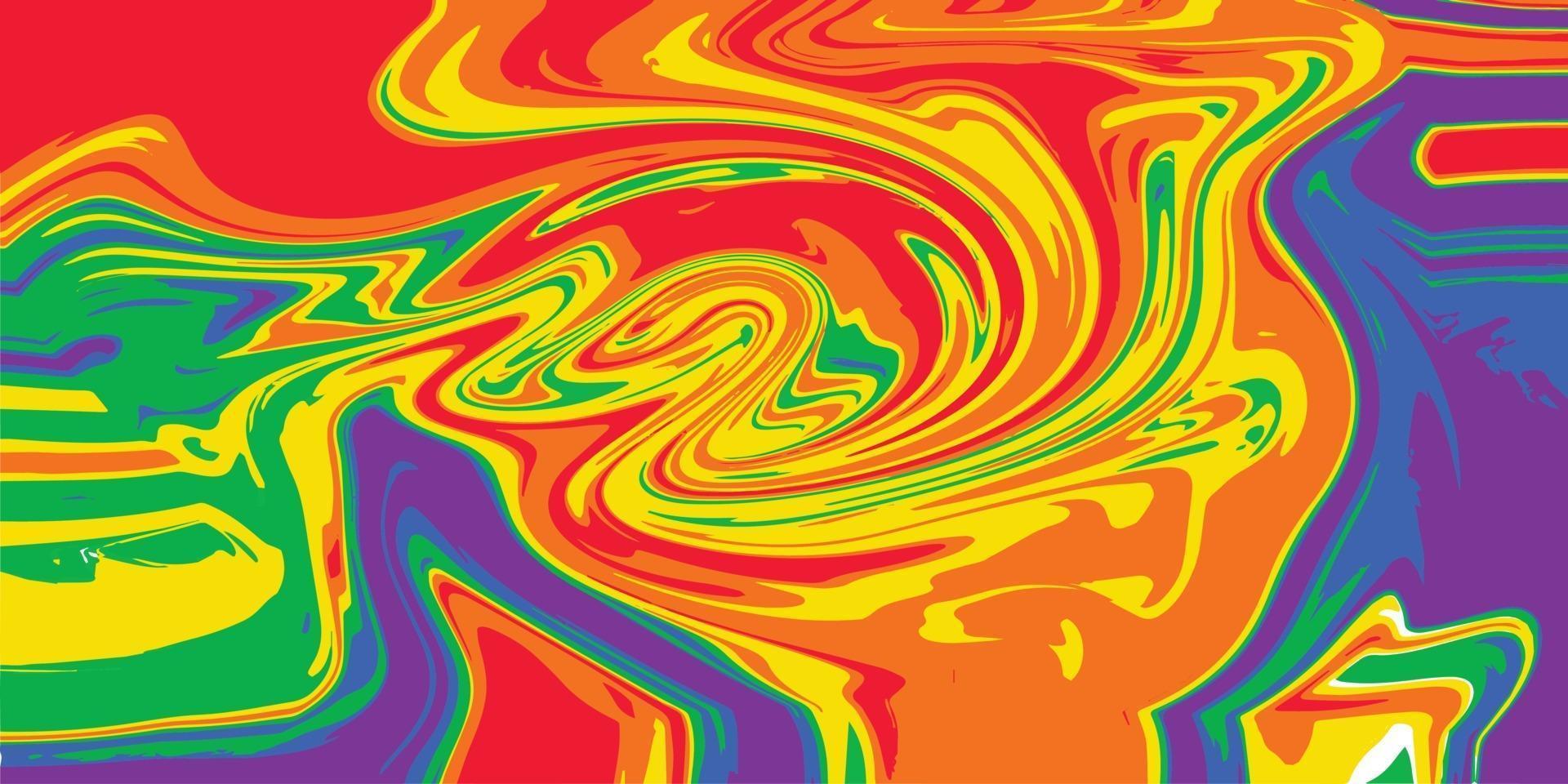 Resumen de fusión de colores lgbt multicolor arco iris de fondo líquido vector