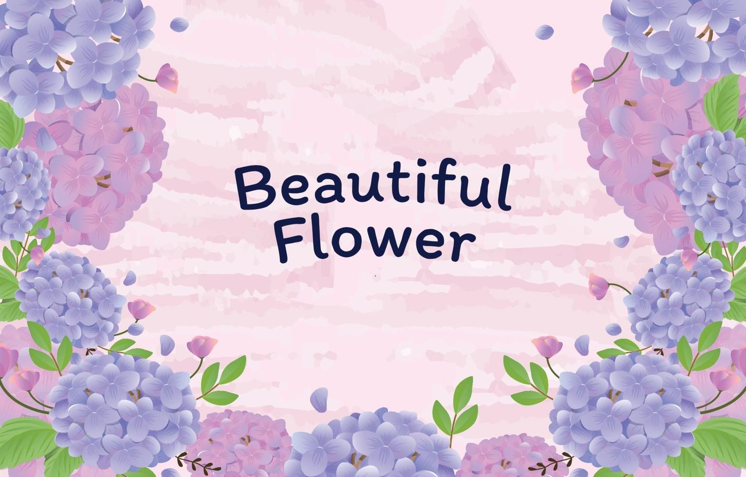 Background Hydrangae Beatiful Flower vector
