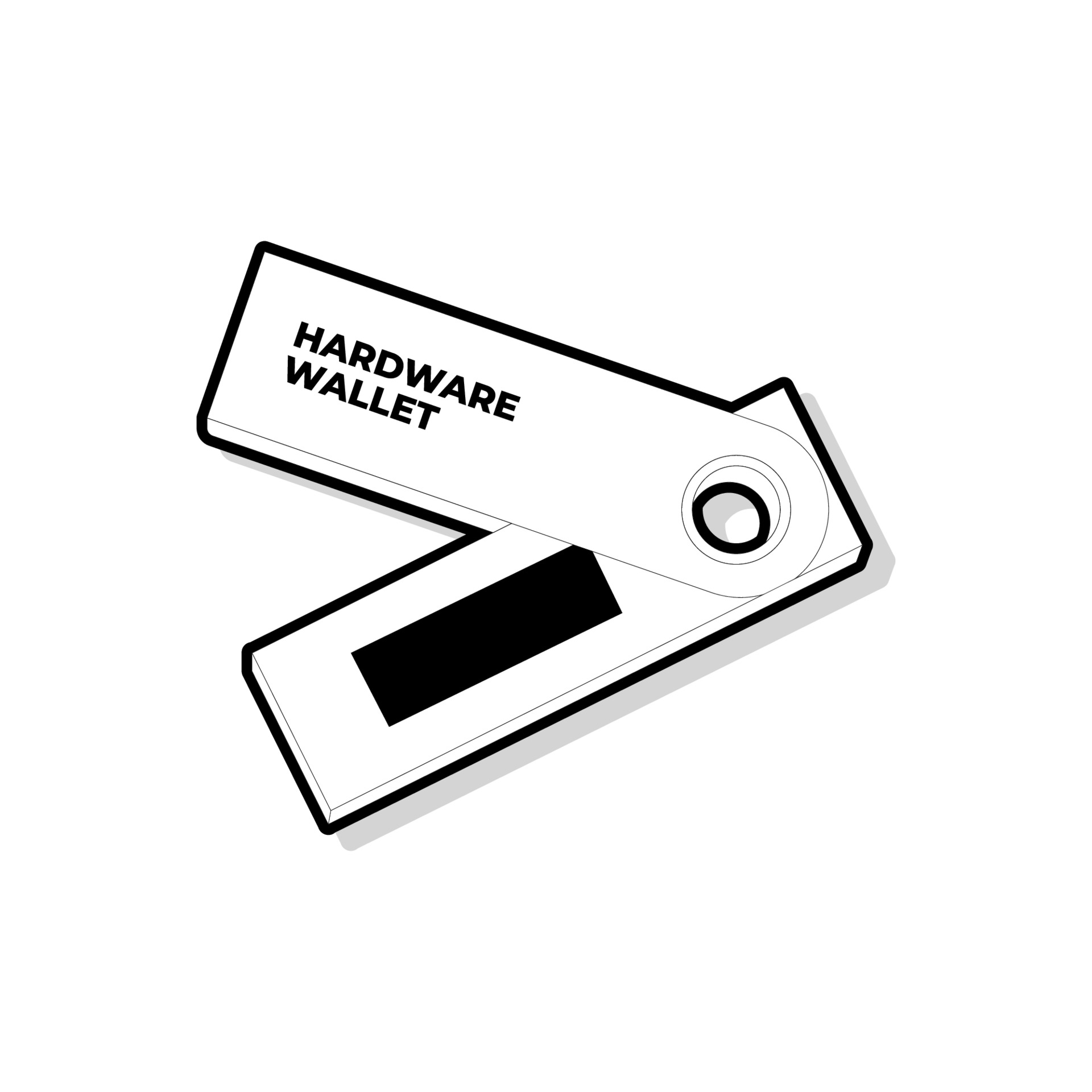 Hardware wallet symbol. Hardware cryptocurrency wallet. 3321345 Vector