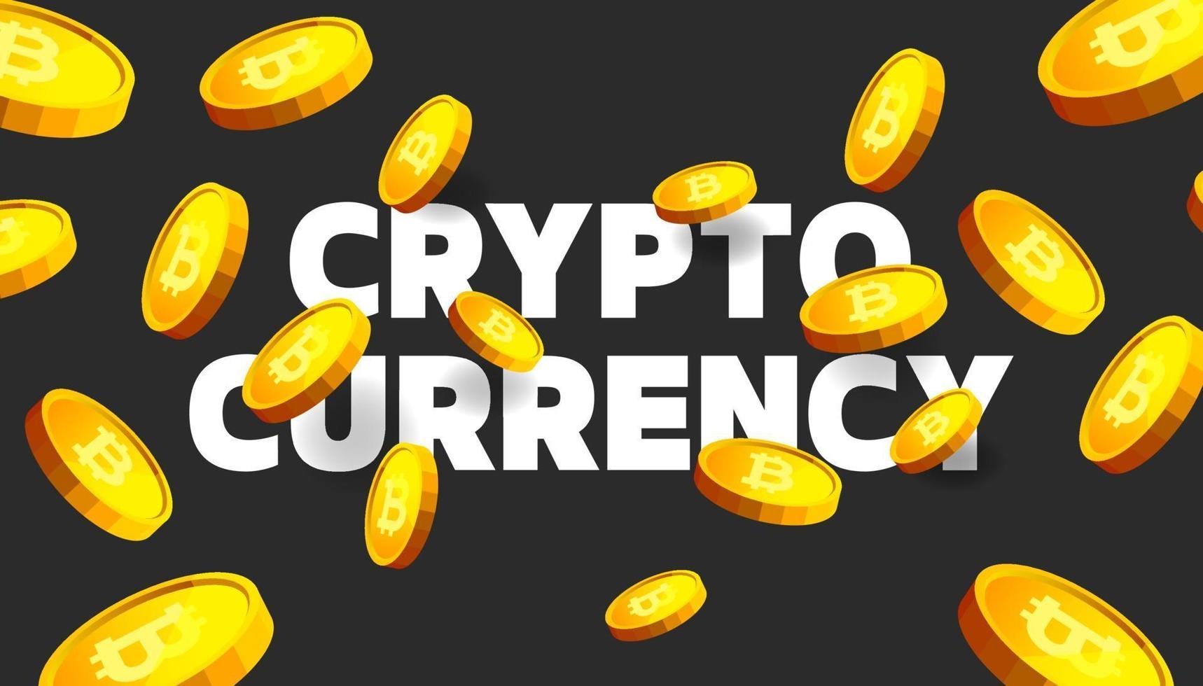 banner de bitcoin btc. Fondo de banner de concepto de criptomoneda de bitcoin. vector