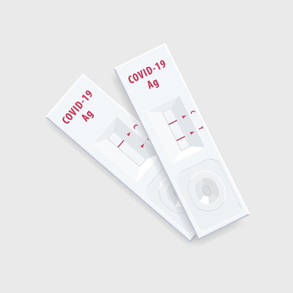 Antigen test kits ATK for COVID-19 vector. vector