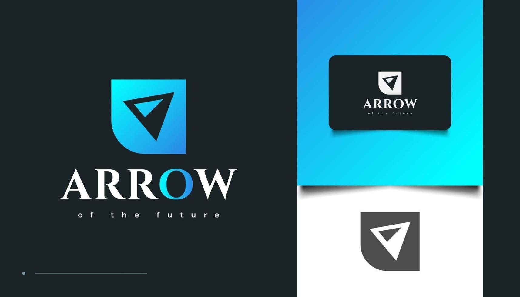 Blue Arrow Logo Design in Modern Concept for Business Logo or Ion vector