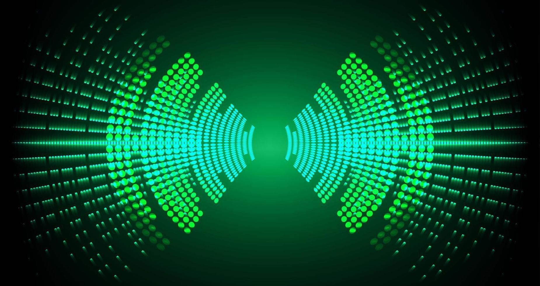 Sound waves oscillating dark light vector