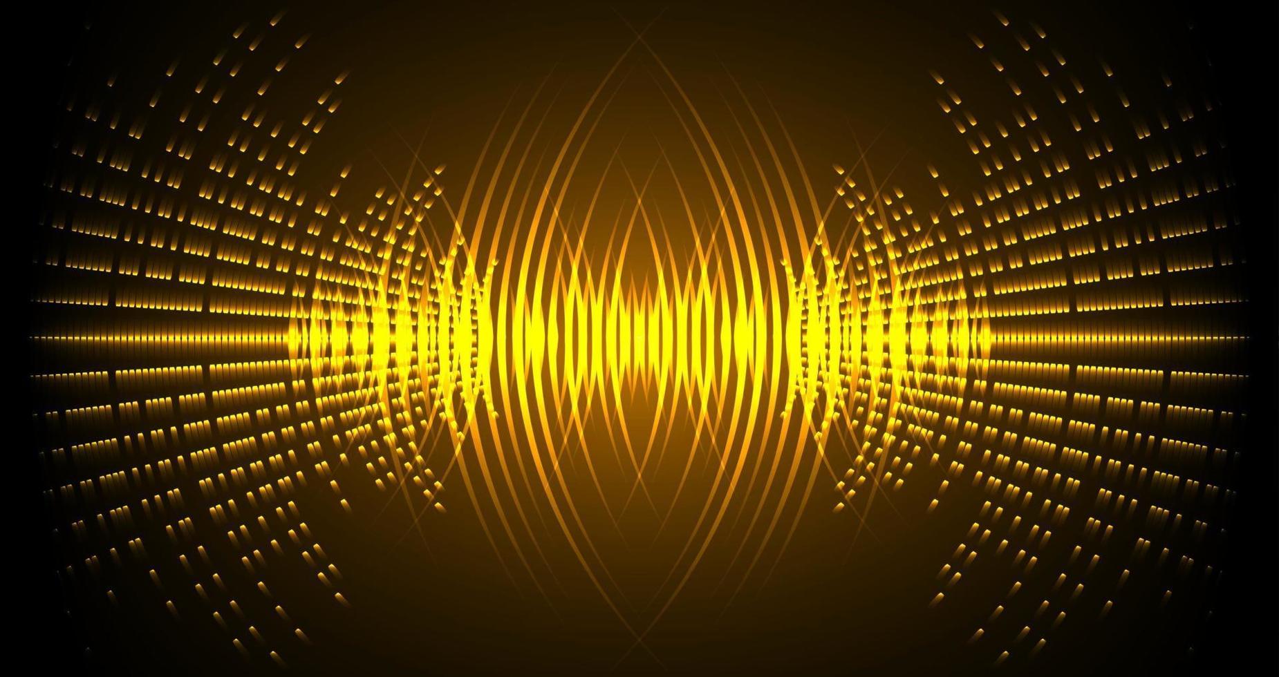 Sound waves oscillating dark light vector