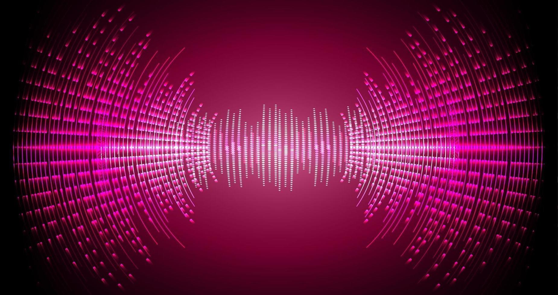 Sound waves oscillating dark light vector