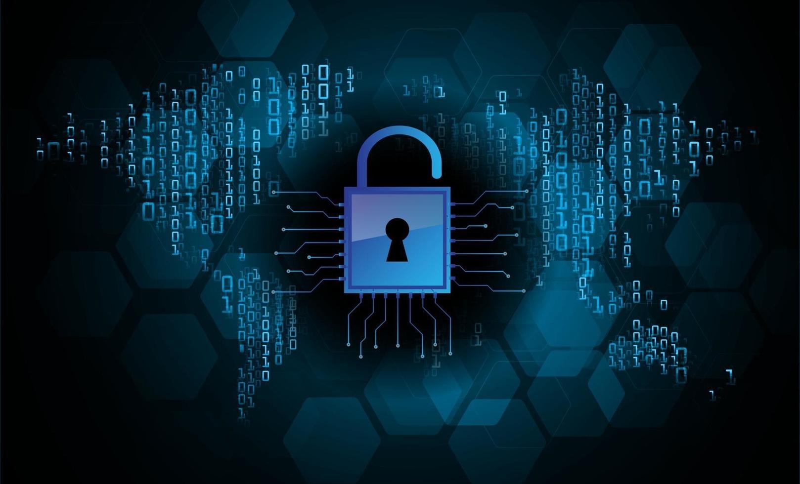 world binary circuit board future technology, blue hud cyber security vector