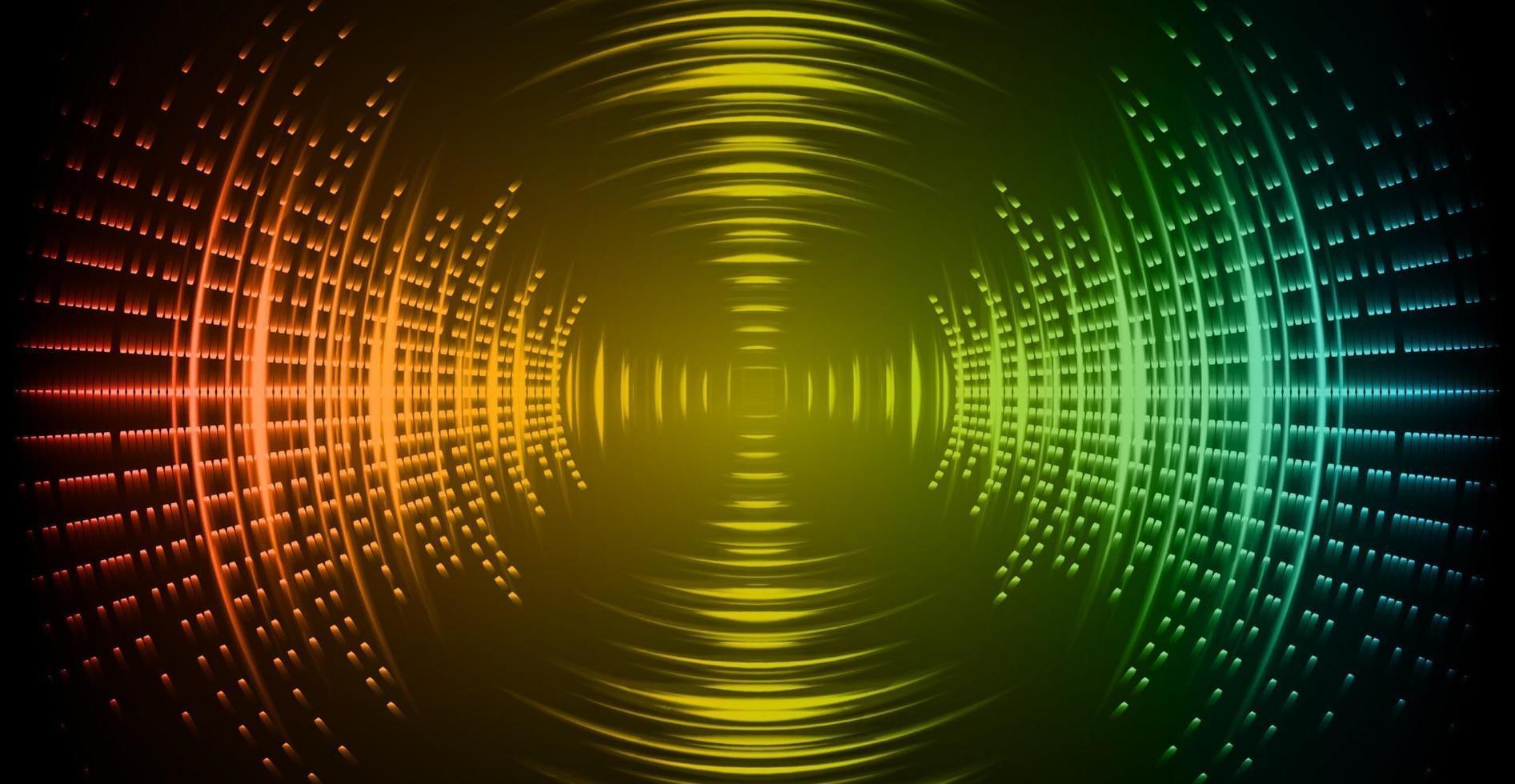 ondas de sonido oscilando luz oscura vector