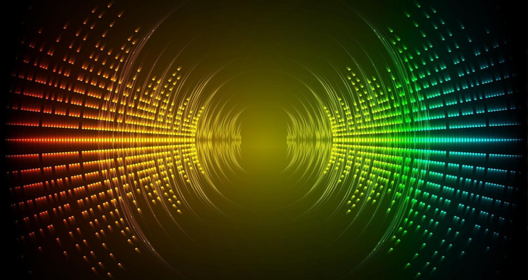 Sound waves oscillating dark light vector