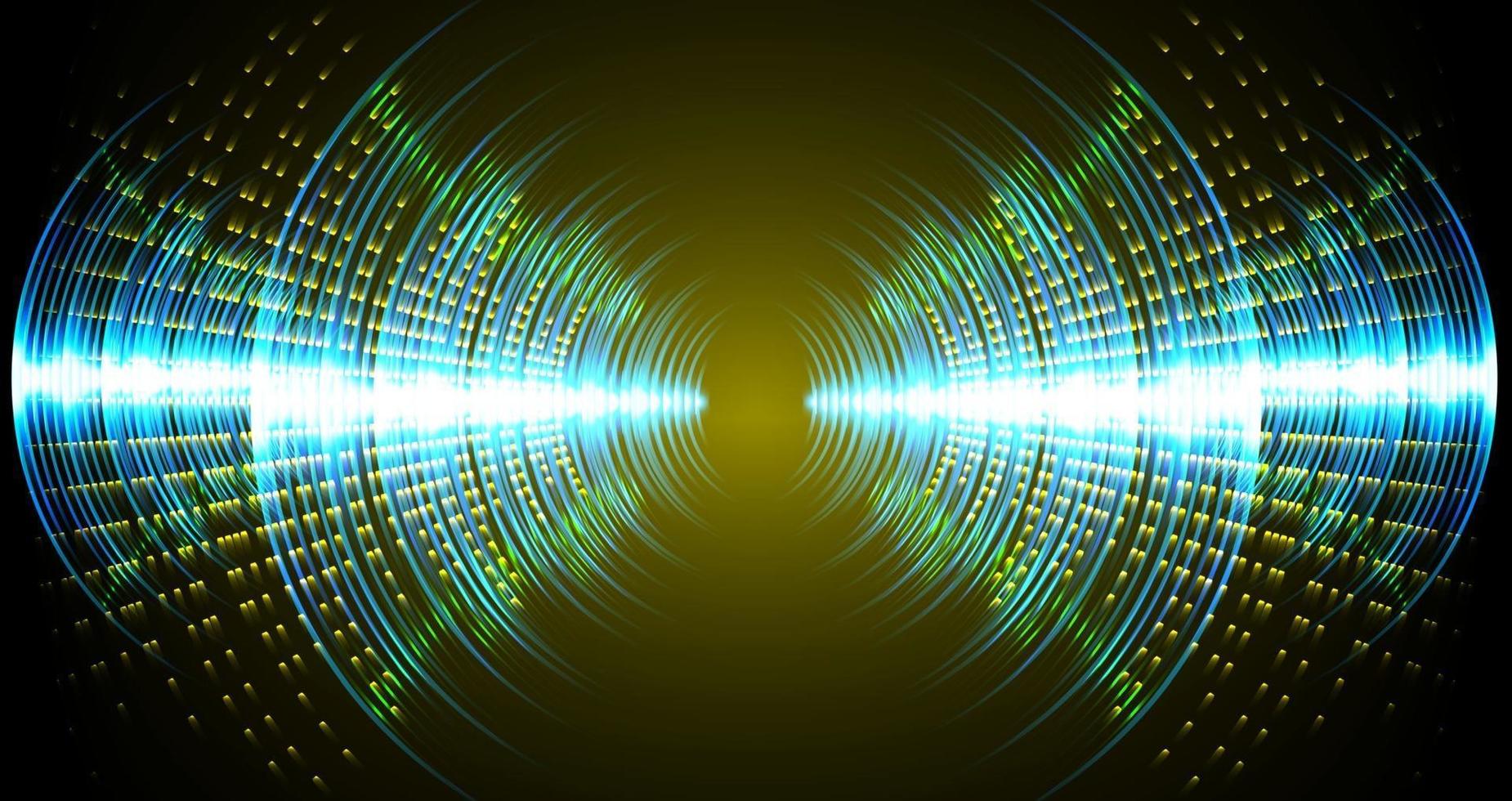 Sound waves oscillating dark light vector