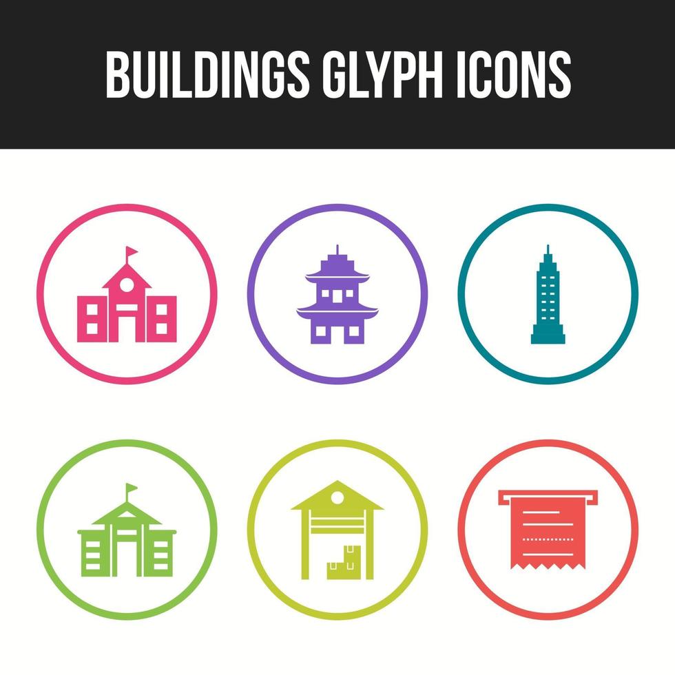 6 Business icons for personal and commercial use vector