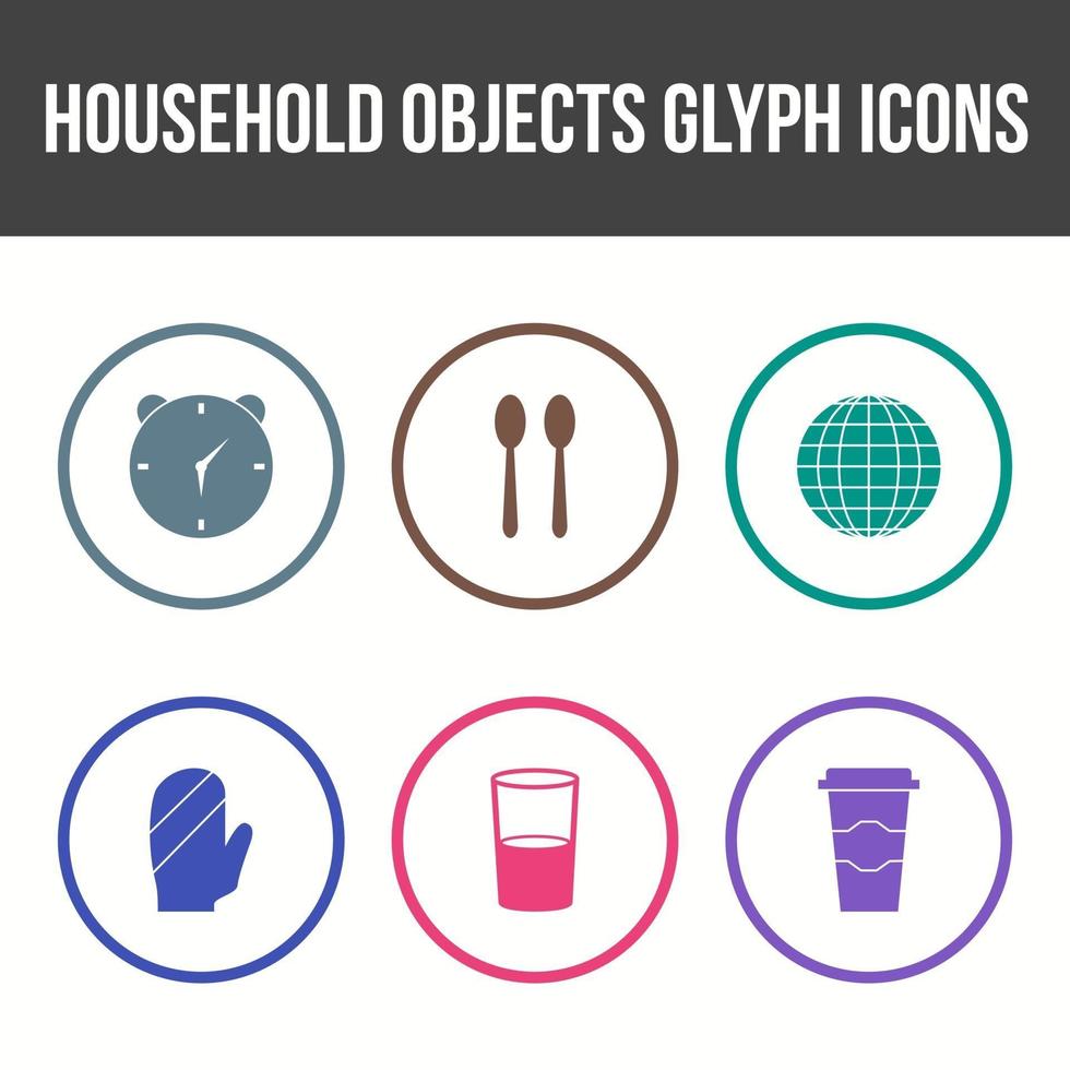 Unique Household Objects Vector Icon Set